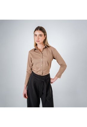 Camisa Cuello Camisero Manga Larga