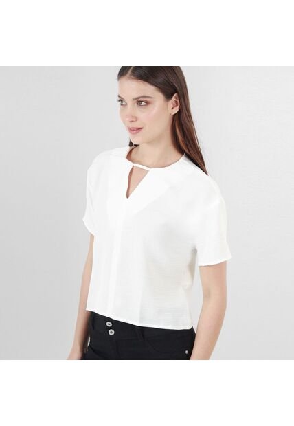Blusa Cuello V Manga Corta