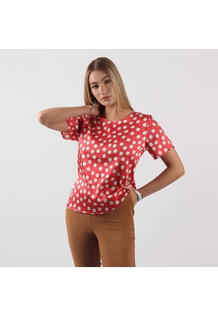 Blusa Cuello Redondo Manga Corta