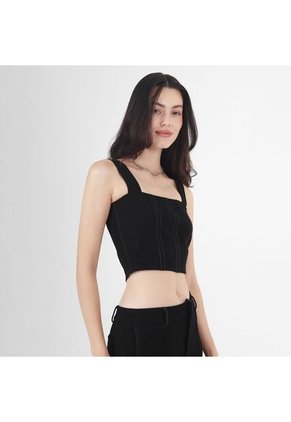 Blusa Cuello U Manga Tiras