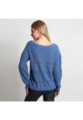 Sweater Cuello V Manga Larga
