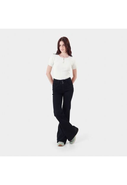 Jean Tiro Medio Bota Flare