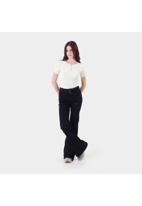 Jean Tiro Medio Bota Flare