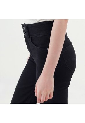 Jean Tiro Medio Bota Flare