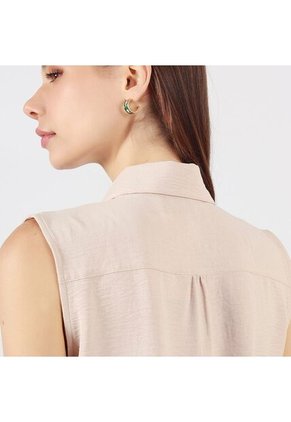 Blusa Cuello Camisero Manga Sisa