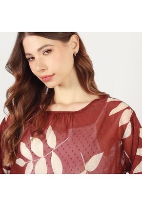 Blusa Cuello Redondo Manga 3cuartos