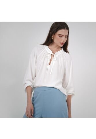 Blusa Cuello V Manga 3Cuartos FDS