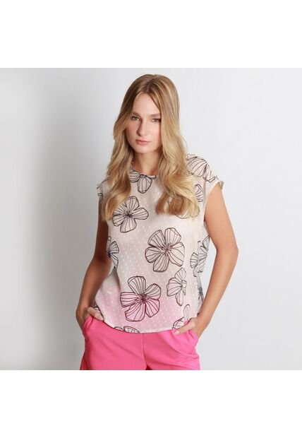 Blusa Cuello Redondo Manga Corta