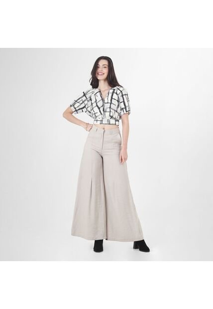 Pantalon Tiro Alto Bota Palazzo