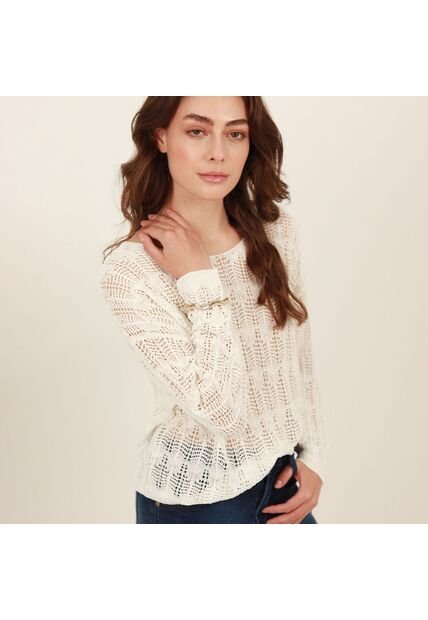 Sweater Cuello V Manga Larga