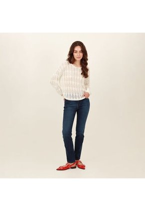 Sweater Cuello V Manga Larga