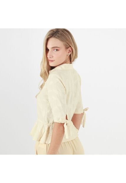 Blusa Cuello V Manga 3cuartos