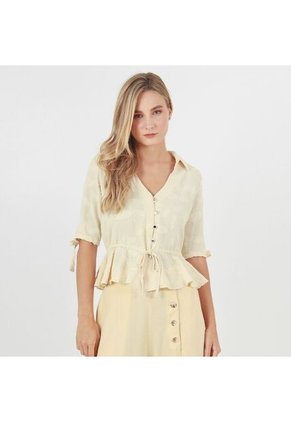 Blusa Cuello V Manga 3cuartos