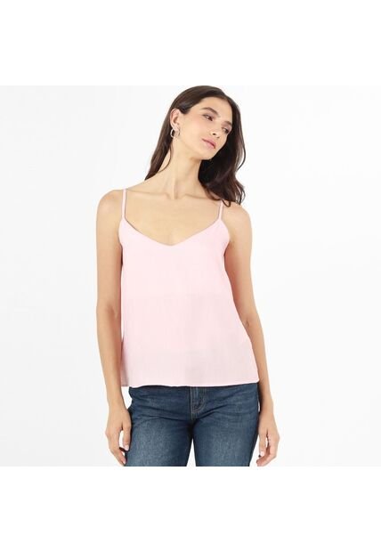 Blusa Cuello V Manga Tiras