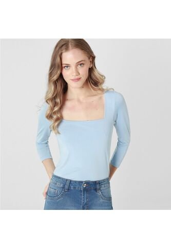 Camiseta Manga 3Cuartos Con Escote Cuadrado FDS