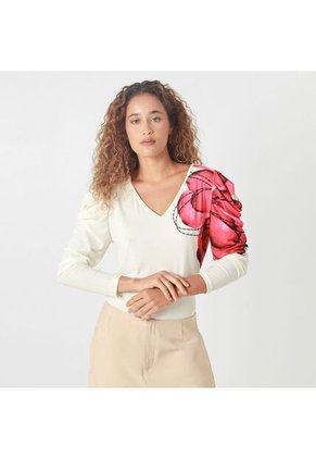 Camiseta Cuello V Manga Larga