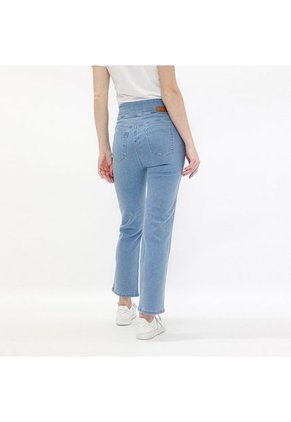 Jeans Para Mujer Tiro Alto, Con Botones Altos. COLOR-AZUL-8