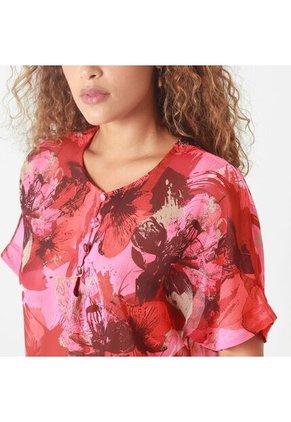Blusa Cuello V Manga Corta