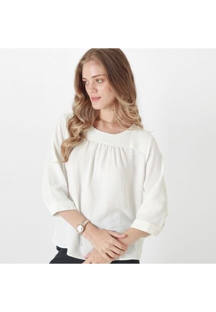 Blusa Cuello Redondo Manga 3Cuartos