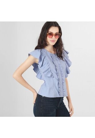 Blusa Cuello Redondo Manga Sisa FDS