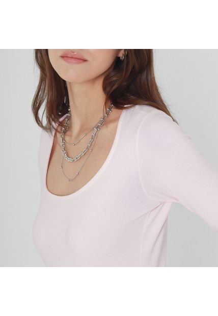 Camiseta Cuello U Manga Larga