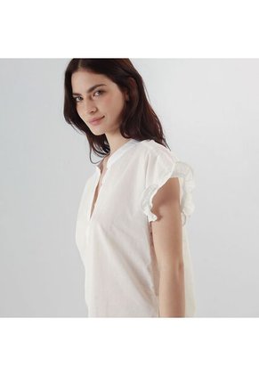 Blusa Cuello V Manga Corta