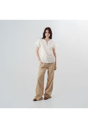 Blusa Cuello V Manga Corta