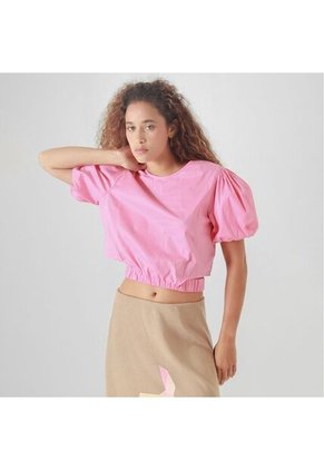 Blusa Cuello Redondo Manga Corta