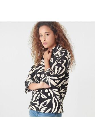 Blusa Cuello Camisero Manga Larga FDS