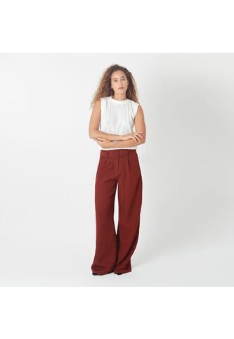 Pantalon Tiro Alto Bota Palazzo FDS