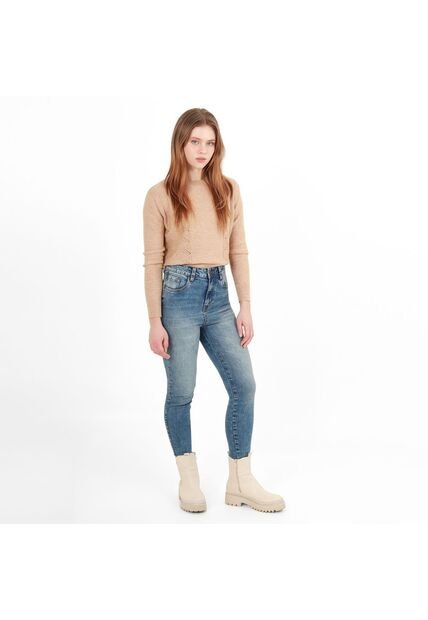 Jean Tiro Medio Bota Skinny