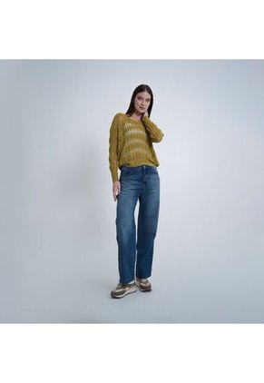 Sweater Cuello Pico Manga Larga