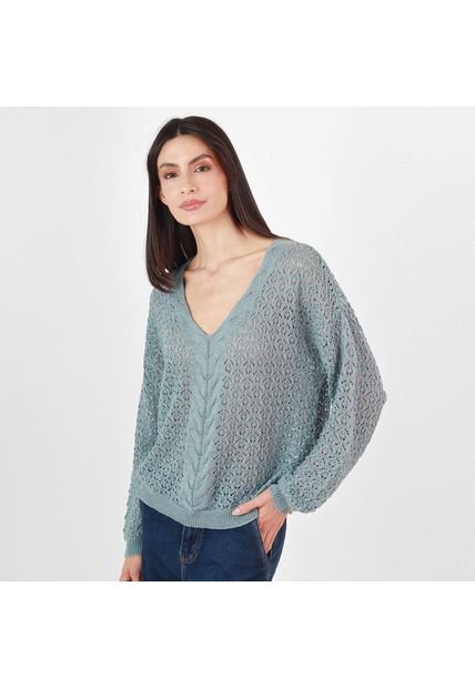 Sweater Cuello V Manga Larga