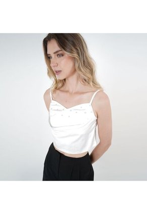 Blusa Cuello Corazon Manga Tiras