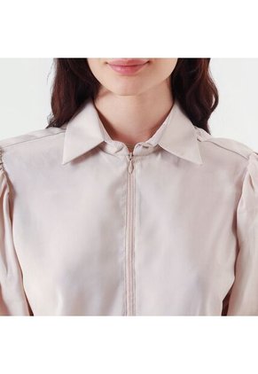 Blusa Cuello Camisero Manga Larga