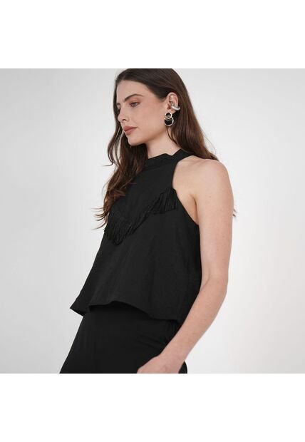 Blusa Cuello Alto Manga Sisa