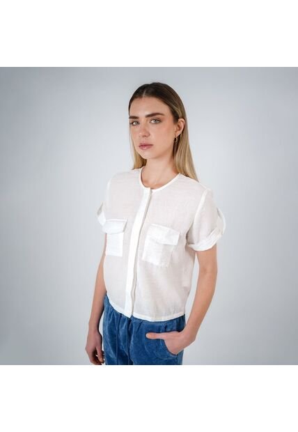Blusa Cuello Redondo Manga Corta