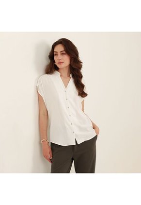 Blusa Cuello V Manga Corta