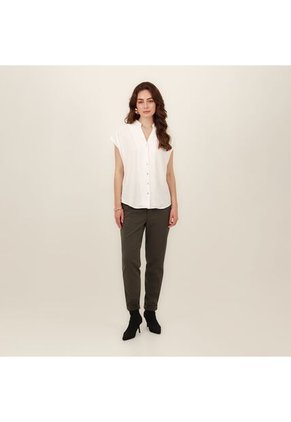 Blusa Cuello V Manga Corta