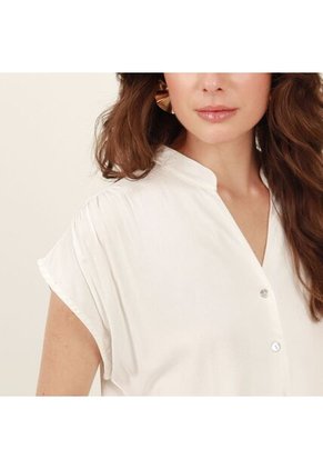 Blusa Cuello V Manga Corta