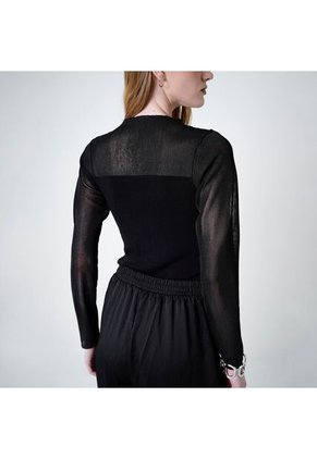 Sweater Cuello U Manga Larga