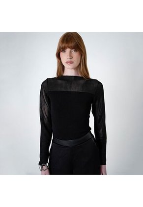 Sweater Cuello U Manga Larga