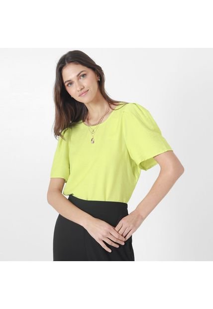 Blusa Cuello Redondo Manga Corta