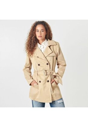 Chaqueta Tipo Gabardina Manga Larga Cuello Sport