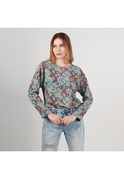 Blusa Cuello Redondo Manga Larga