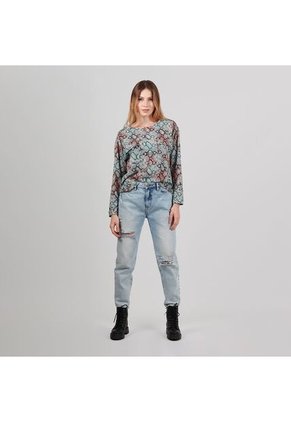 Blusa Cuello Redondo Manga Larga