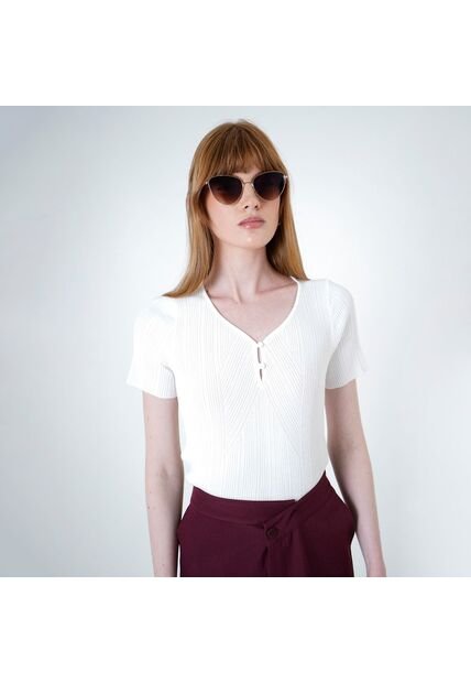 Sweater Cuello Redondo Manga Corta