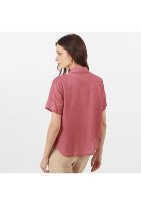 Blusa Cuello Camisero Manga Corta