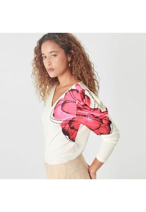 Camiseta Cuello V Manga Larga