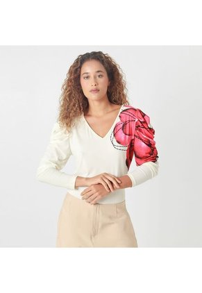 Camiseta Cuello V Manga Larga